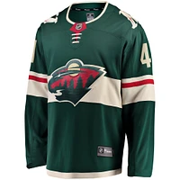 Men's Fanatics Gustav Nyquist Green Minnesota Wild Home Breakaway Jersey