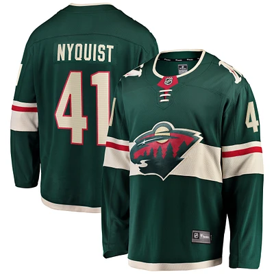 Men's Fanatics Gustav Nyquist Green Minnesota Wild Home Breakaway Jersey