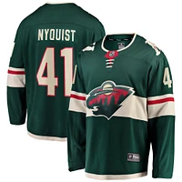 Men's Fanatics Gustav Nyquist Green Minnesota Wild Home Breakaway Jersey