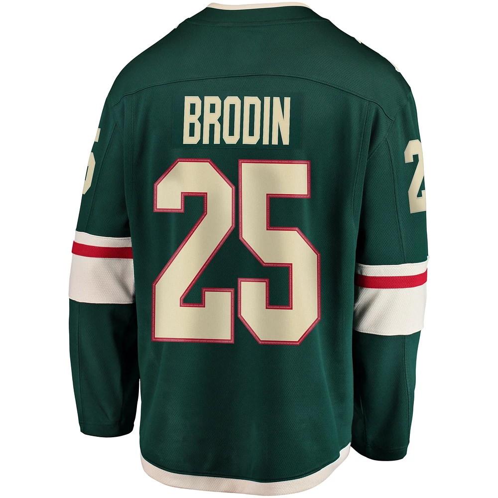 Maillot Fanatics Jonas Brodin vert Minnesota Wild Breakaway pour hommes