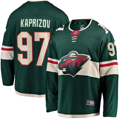 Maillot fanatiques pour hommes Kirill Kaprizov vert Minnesota Wild Home Breakaway Replica