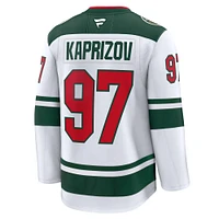 Men's Fanatics Kirill Kaprizov White Minnesota Wild Away Premium Jersey