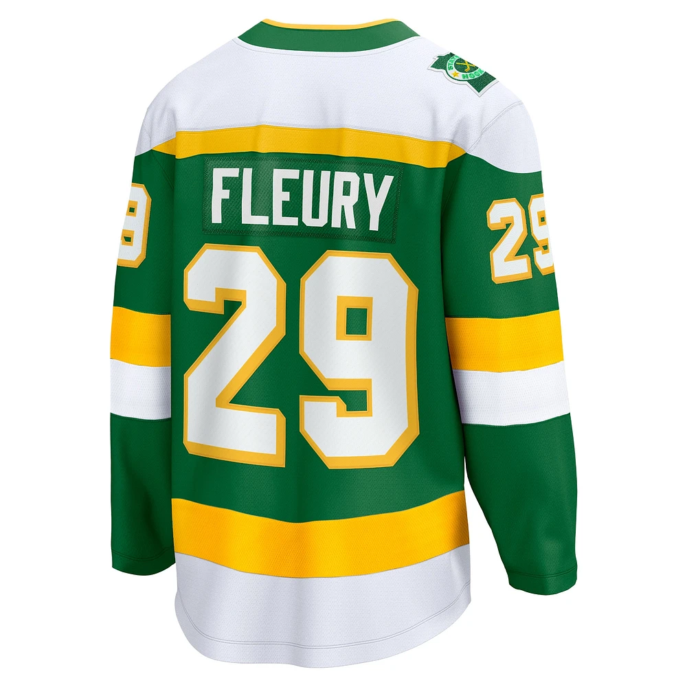 Fanatics pour hommes Marc-André Fleury Vert Minnesota Wild Alternate Premier Breakaway Player Maillot