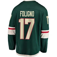 Men's Fanatics Marcus Foligno Green Minnesota Wild Breakaway Jersey