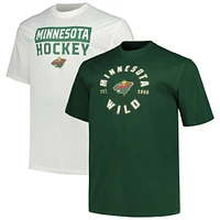 Ensemble de 2 t-shirts Fanatics Minnesota Wild Big & Tall pour hommes