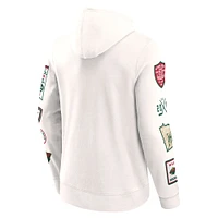 Men's Fanatics White Minnesota Wild Letterman Fleece Pullover Hoodie