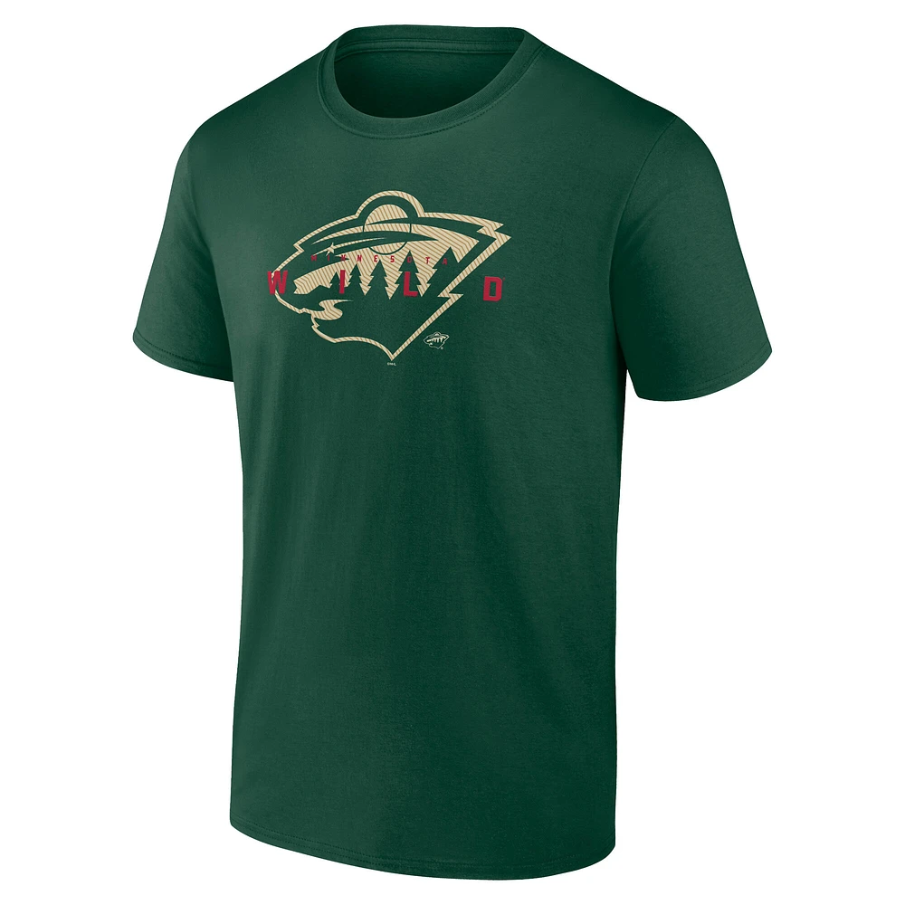 T-shirt coordonné vert Minnesota Wild pour homme