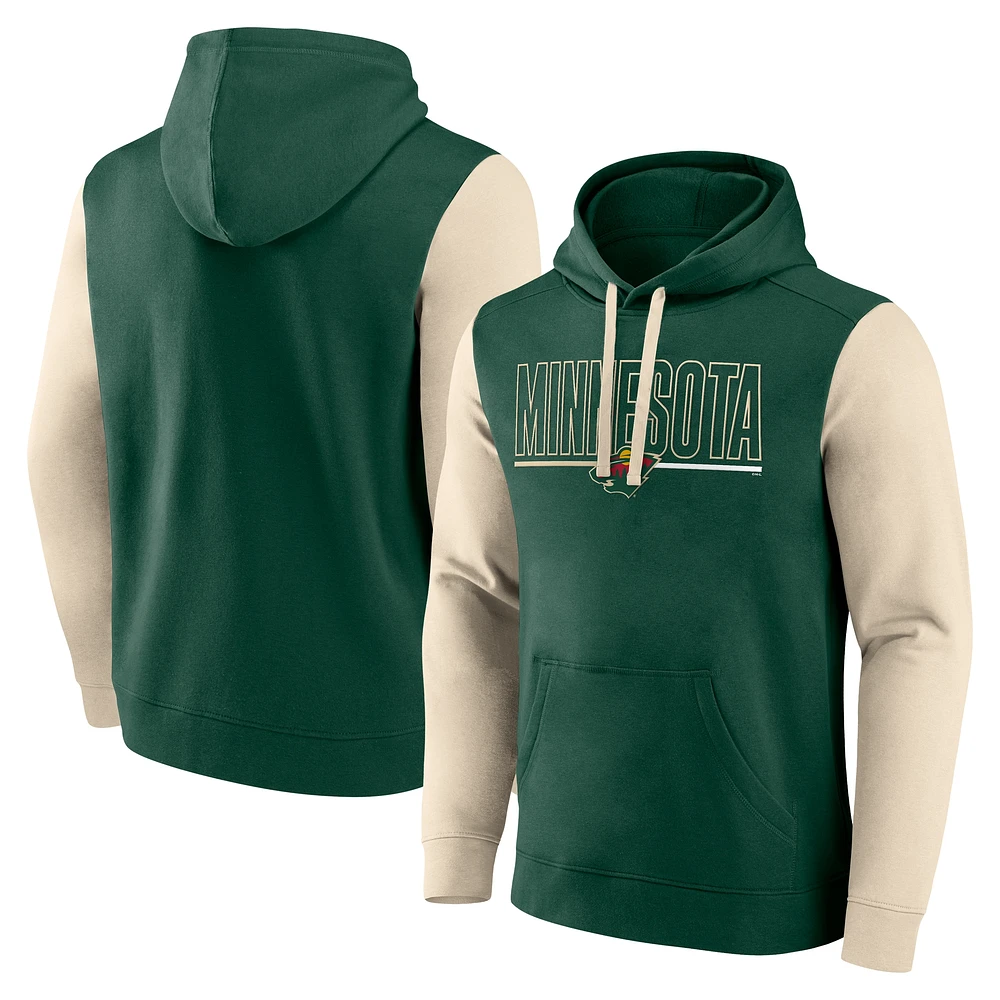 Men's Green Minnesota Wild Deliver Fleece Pullover Hoodie