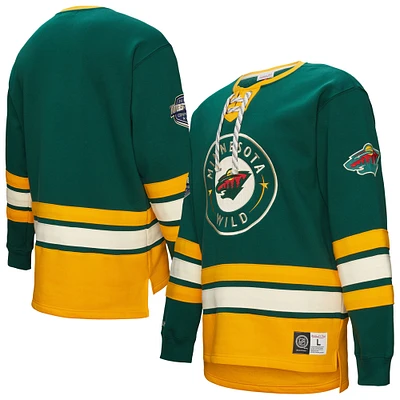 Sweat-shirt à lacets vert chasseur Minnesota Wild Heritage pour homme