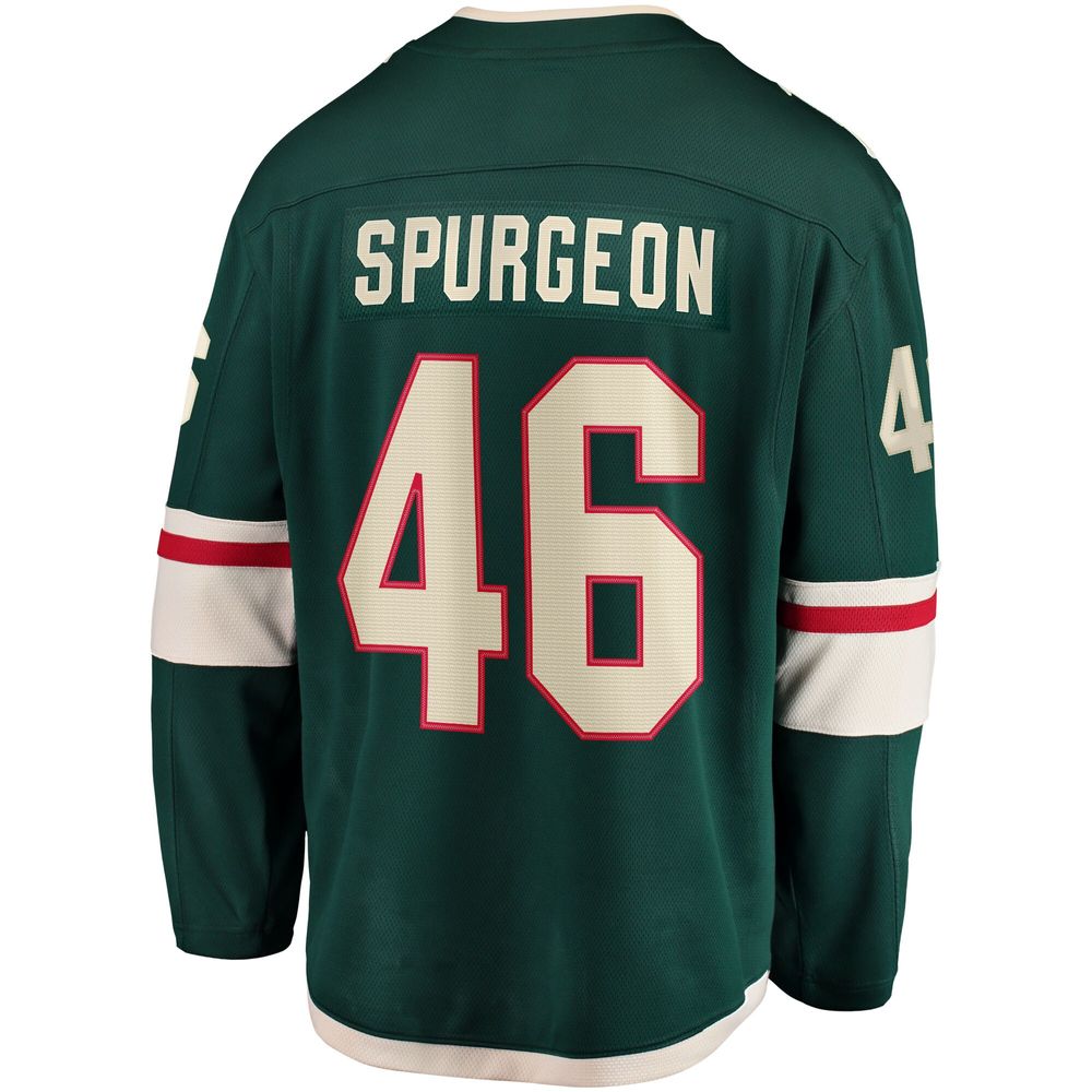 Men's Jared Spurgeon Green Minnesota Wild Home Breakaway Player Jersey