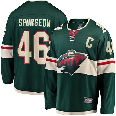 Maillot de joueur Jared Spurgeon Minnesota Wild Home Breakaway vert pour homme