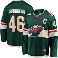 Maillot de joueur Jared Spurgeon Minnesota Wild Home Breakaway vert pour homme