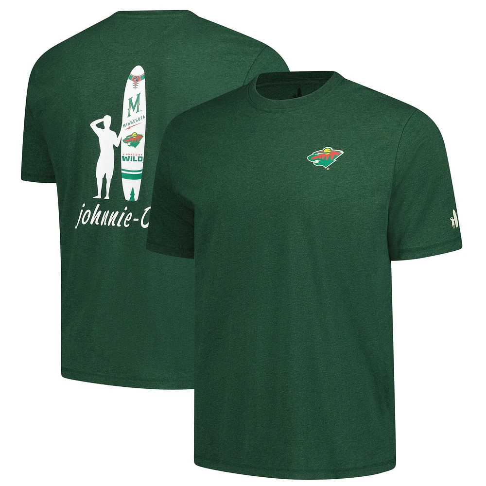 T-shirt Spencer chiné vert Minnesota Wild pour homme de Johnnie-O