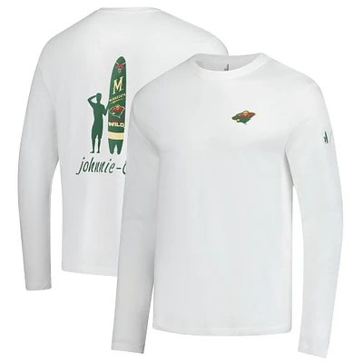 T-shirt à manches longues Adam du Minnesota Wild blanc Johnnie-O pour homme