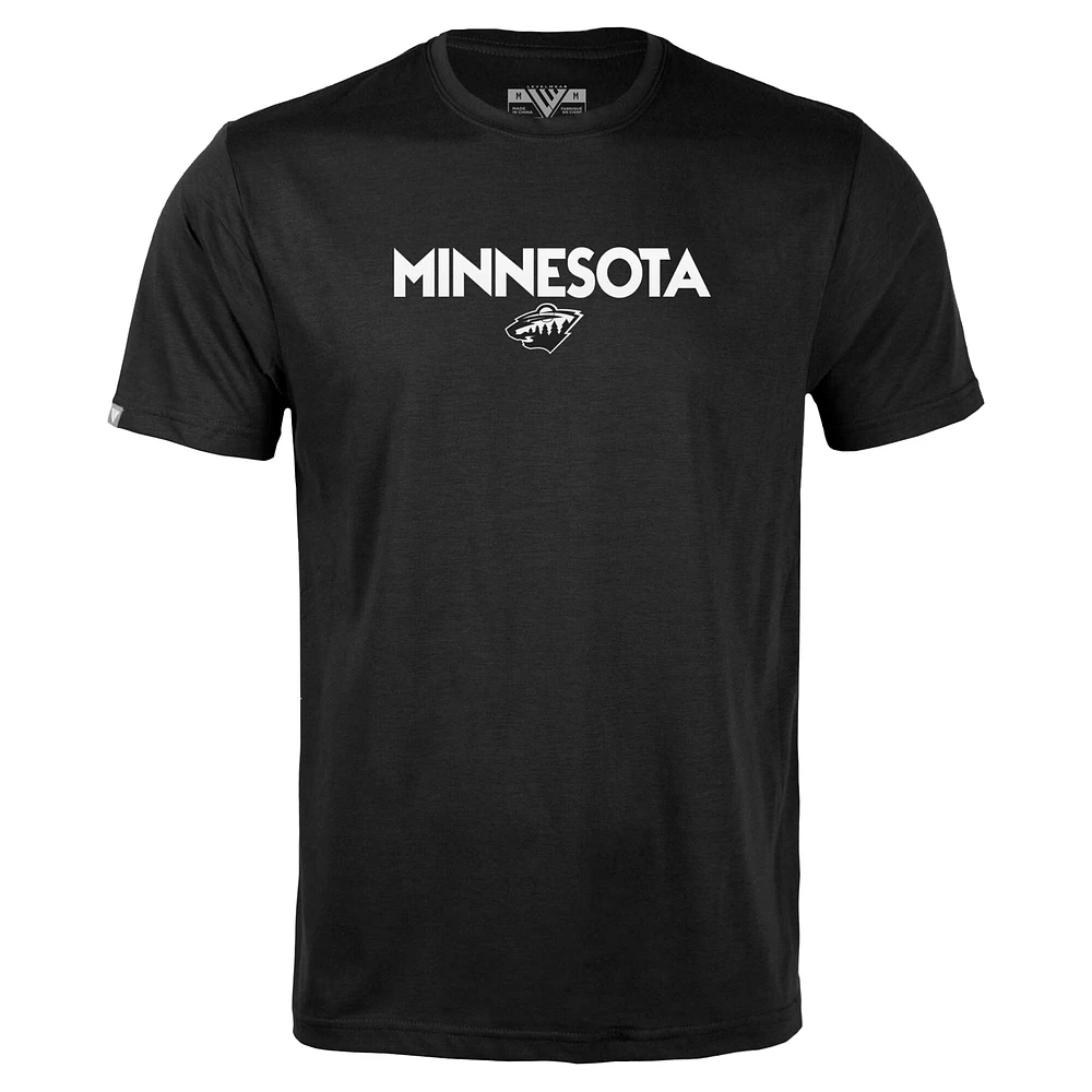T-shirt capsule Richmond City noir Minnesota Wild pour homme Levelwear