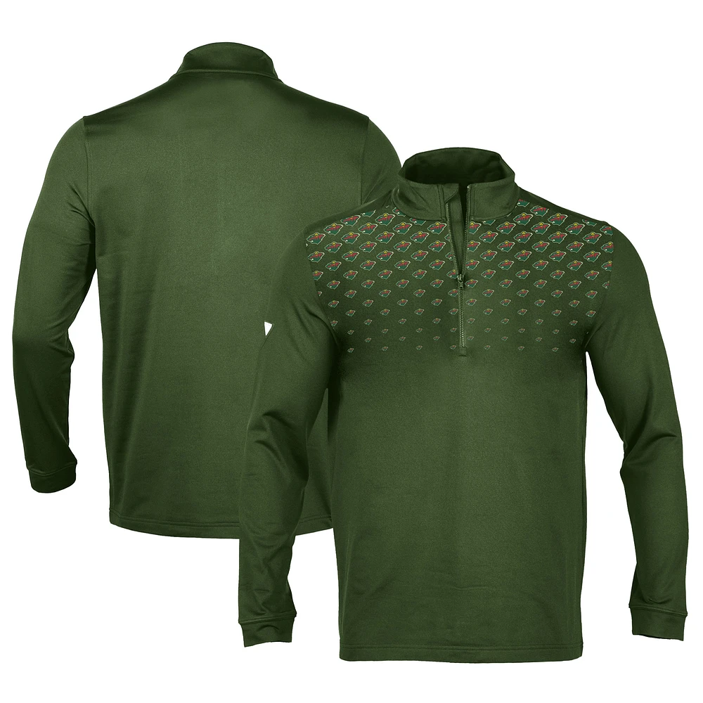 Men's Levelwear Hunter Green Minnesota Wild NHL x PGA Scout Midlayer Quarter-Zip Pullover Top