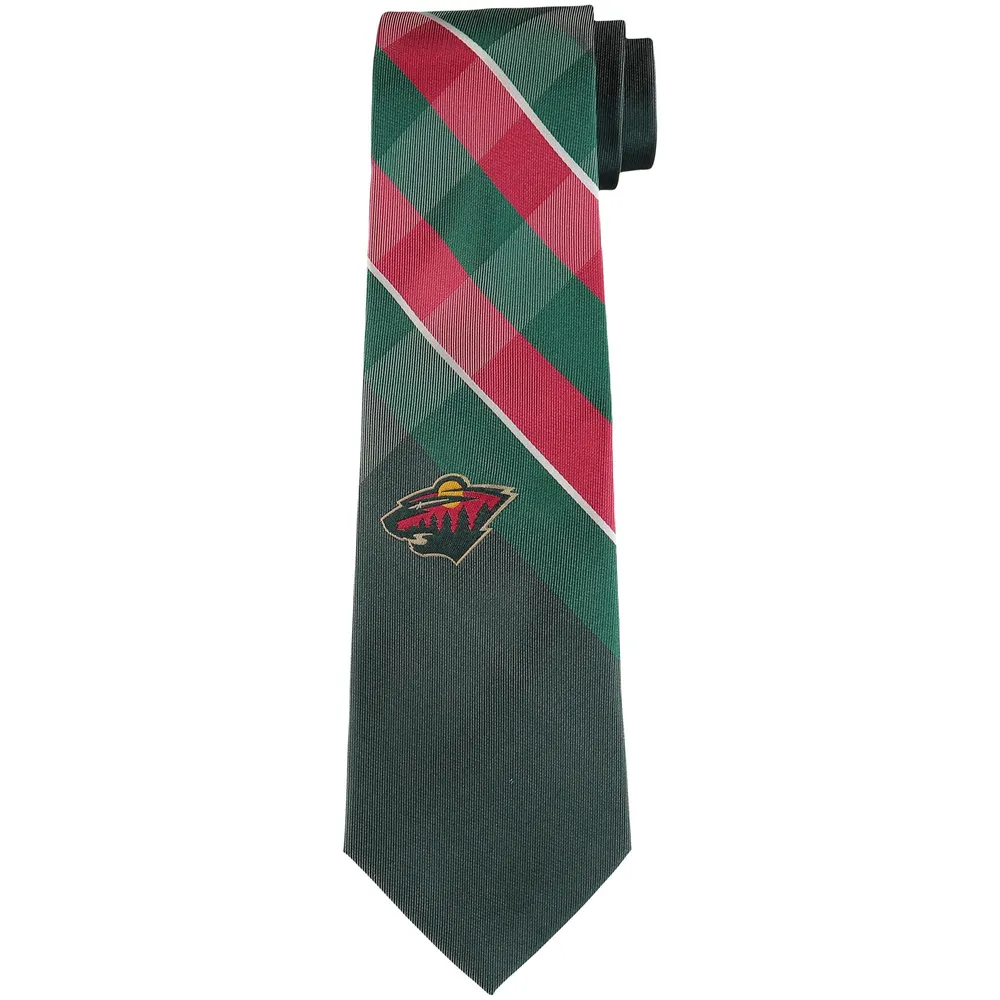 Minnesota Wild Woven Poly Grid Tie