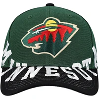 Casquette Snapback bicolore Pro Crown Underarch verte/noire pour homme de Mitchell & Ness Minnesota Wild