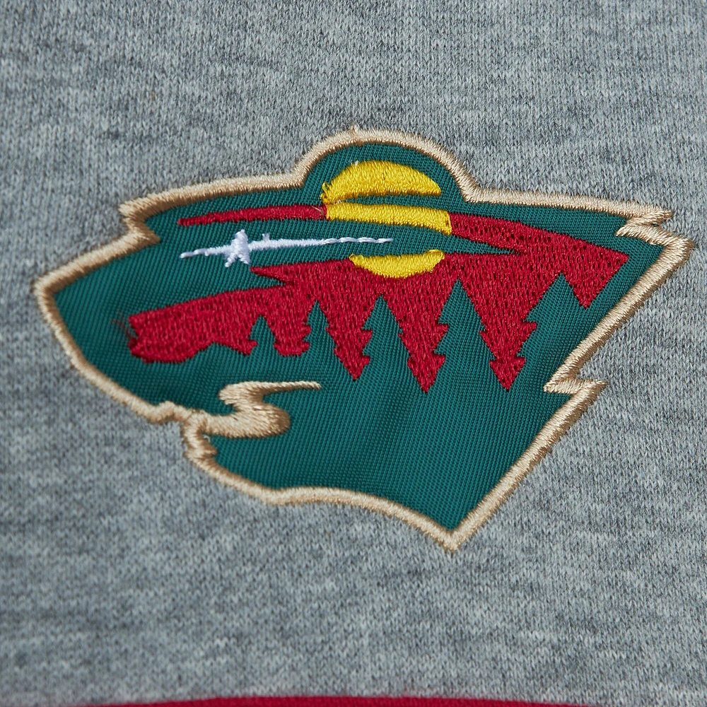 Men's Mitchell & Ness Green/ Minnesota Wild Head Coach Pullover Hoodie