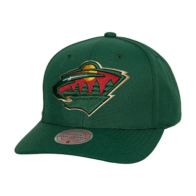 Casquette ajustable Mitchell & Ness Green Minnesota Wild Core Team Ground Pro pour homme