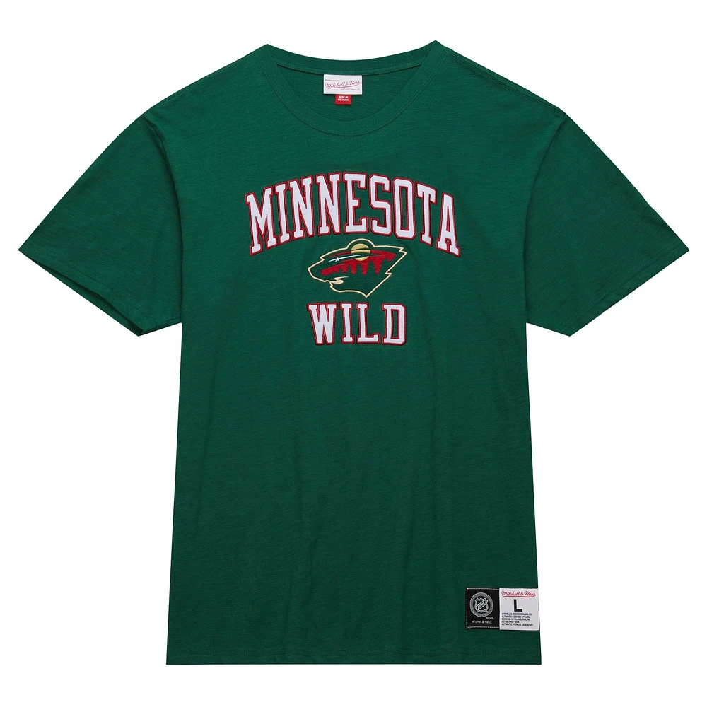 T-shirt flammé légendaire vert Minnesota Wild de Mitchell & Ness pour hommes