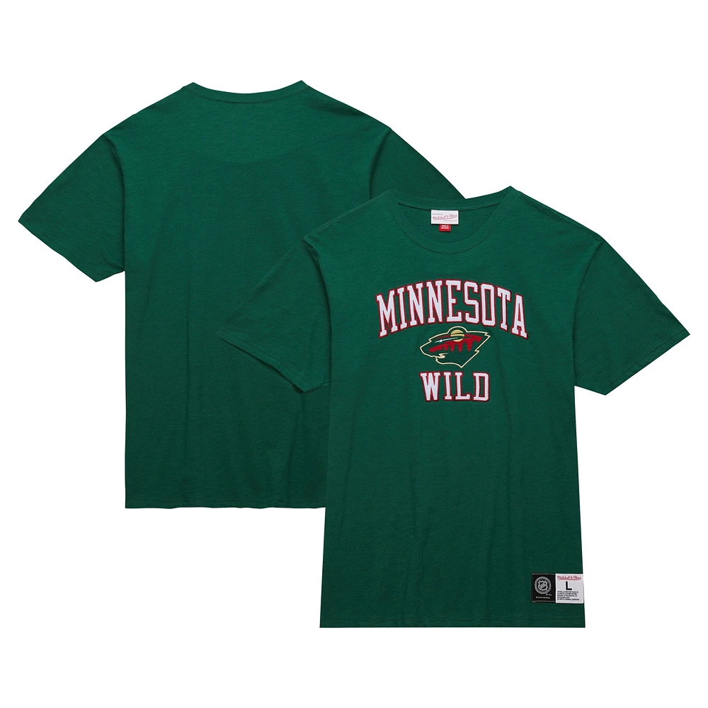 Men's Mitchell & Ness Green Minnesota Wild Legendary Slub T-Shirt