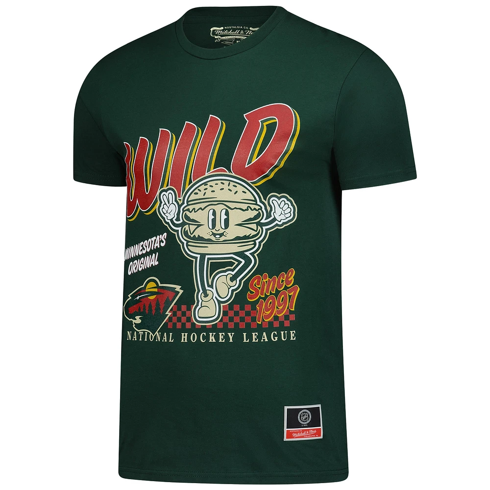 Men's Mitchell & Ness Green Minnesota Wild Local Food T-Shirt