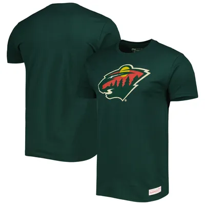 Minnesota Wild Mitchell & Ness Vintage Logo T-Shirt - Green