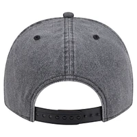 Men's New Era  Charcoal Minnesota Wild Throwback Washed A-Frame Pre-Curved 9FIFTY Snapback Hat