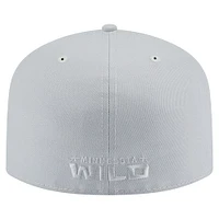 Men's New Era Gray Minnesota Wild Color Pack A-Frame 59FIFTY Fitted Hat