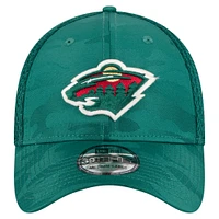 Casquette 39THIRTY Flex verte Minnesota Wild Active Subtle Camo pour homme de New Era