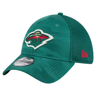 Casquette 39THIRTY Flex verte Minnesota Wild Active Subtle Camo pour homme de New Era