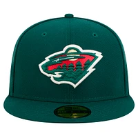 Men's New Era Green Minnesota Wild Core 59FIFTY Fitted Hat