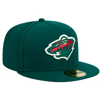 Men's New Era Green Minnesota Wild Core 59FIFTY Fitted Hat