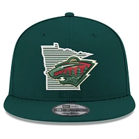 Casquette snapback 9FIFTY verte Minnesota Wild State Pride pour homme de New Era