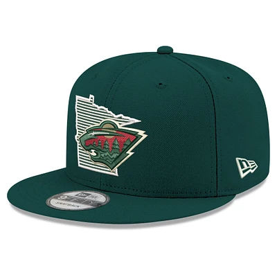 Casquette snapback 9FIFTY verte Minnesota Wild State Pride pour homme de New Era