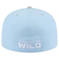 Men's New Era  Light Blue/Gray Minnesota Wild Color Pack Two-Tone 59FIFTY Fitted Hat