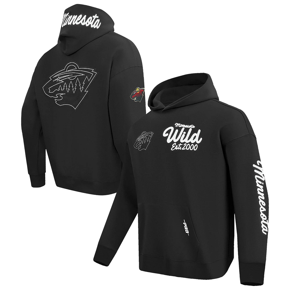 Sweat à capuche noir Pro Standard Minnesota Wild Paint the City pour homme