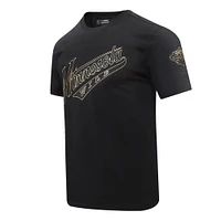 T-shirt Pro Standard noir avec le mot-symbole Minnesota Wild pour hommes