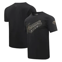 T-shirt Pro Standard noir avec le mot-symbole Minnesota Wild pour hommes