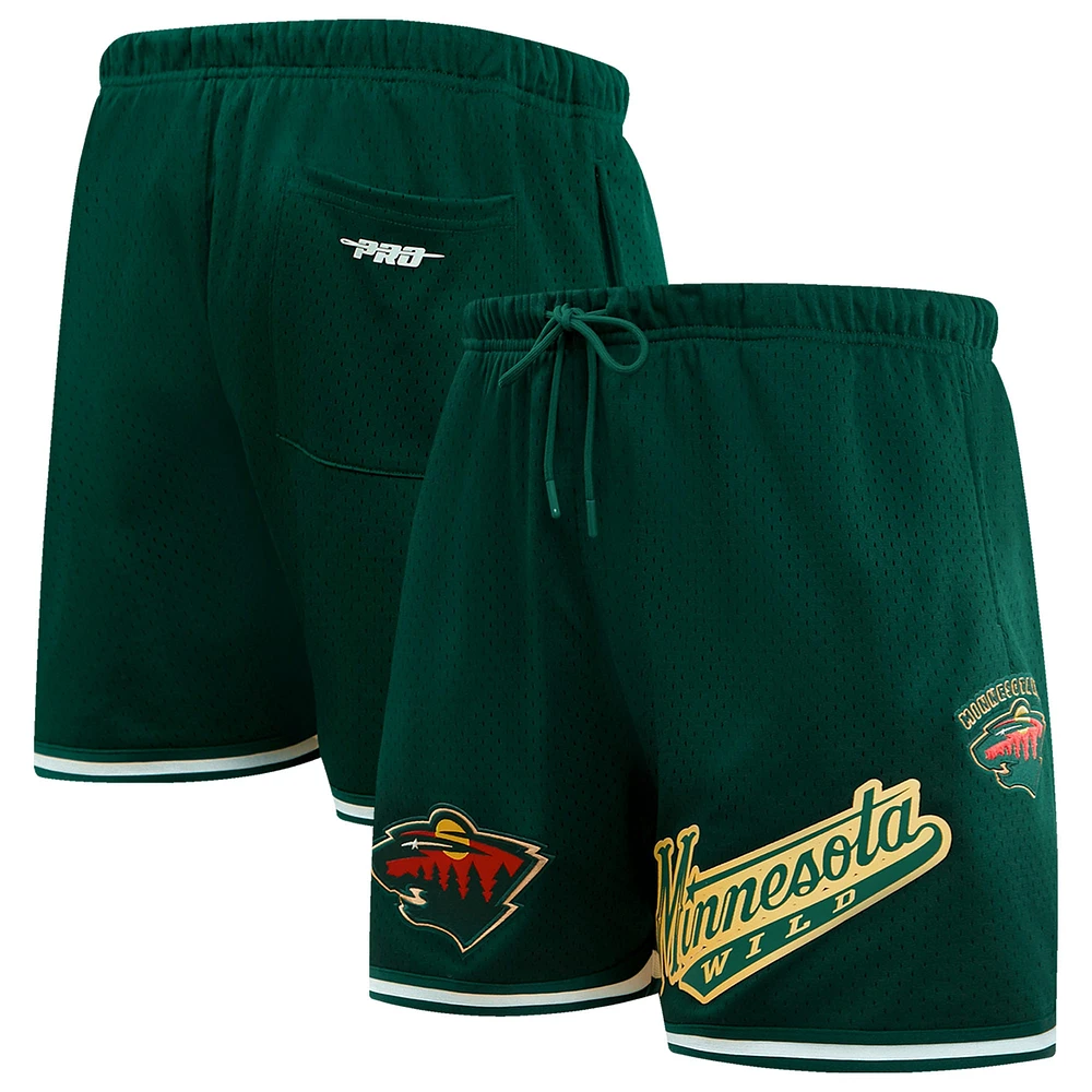 Short en maille classique Pro Standard vert Minnesota Wild pour hommes