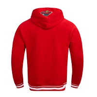 Men's Pro Standard Red Minnesota Wild Retro Classic Fleece Pullover Hoodie