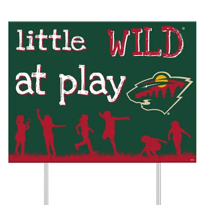 Minnesota Wild 24" x 18" Little Fans At Play Yard Sign