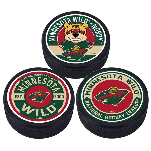 Minnesota Wild - Paquet de 3 rondelles