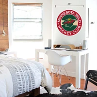 Minnesota Wild - 36'' x 36'' Team Repositional Stripe Design Vinyl Sticker Mural