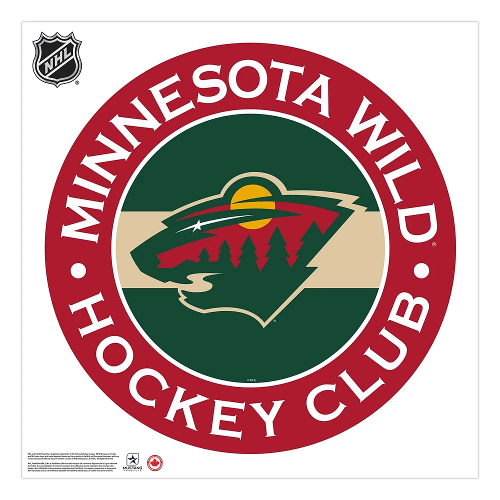 Minnesota Wild - 36'' x 36'' Team Repositional Stripe Design Vinyl Sticker Mural