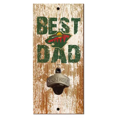 Minnesota Wild 5'' x 12'' Best Dad Bottle Opener
