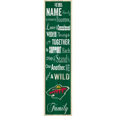 Minnesota Wild 6'' x 24'' Personalized Family Banner Sign