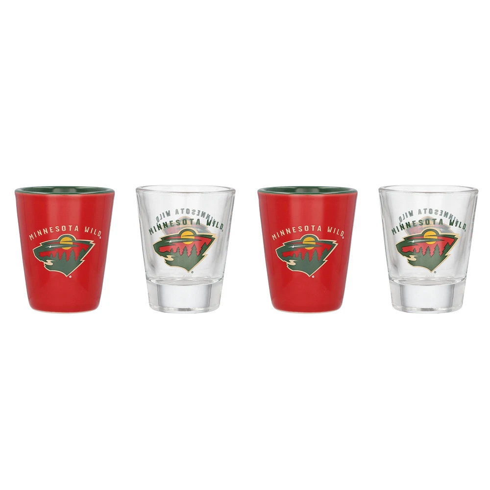 Minnesota Wild Four-Pack Shot Glass Set