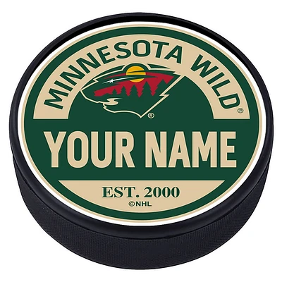 Minnesota Wild - Personalized Block Textured Puck